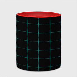 Кружка 3D Color black blue crosses, цвет: 3D-белый + красный — фото 2