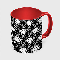Кружка 3D Doom x nirvana pattern, цвет: 3D-белый + красный