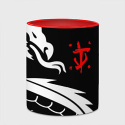 Кружка 3D Doom dragon steel, цвет: 3D-белый + красный — фото 2