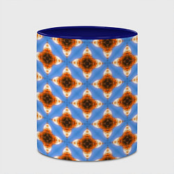 Кружка 3D Калейдоскоп на голубом фоне, цвет: 3D-белый + синий — фото 2