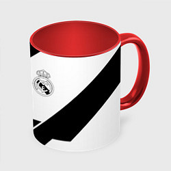 Кружка 3D Real Madrid geometry, цвет: 3D-белый + красный