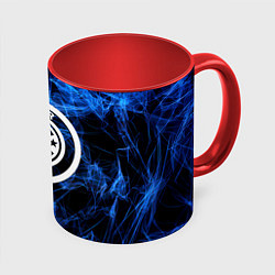 Кружка 3D Inter smoke neon, цвет: 3D-белый + красный