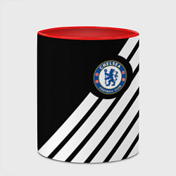 Кружка 3D Chelsea geometry sport, цвет: 3D-белый + красный — фото 2
