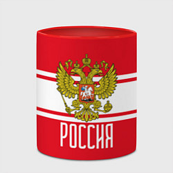 Кружка 3D Герб России, цвет: 3D-белый + красный — фото 2