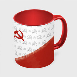 Кружка 3D СССР, цвет: 3D-белый + красный