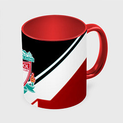 Кружка 3D Liverpool geometry sport, цвет: 3D-белый + красный