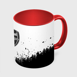 Кружка 3D Arsenal черный лес, цвет: 3D-белый + красный