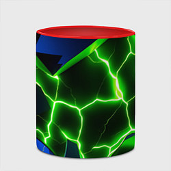 Кружка 3D Neon green glow, цвет: 3D-белый + красный — фото 2