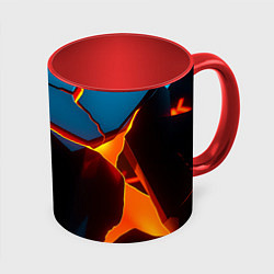 Кружка 3D Glow orange neon, цвет: 3D-белый + красный