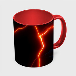 Кружка 3D Glow orange neon, цвет: 3D-белый + красный