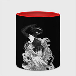 Кружка 3D Резе демон бомба Человек бензопила, цвет: 3D-белый + красный — фото 2