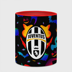Кружка 3D Juventus хэллоуин неон, цвет: 3D-белый + красный — фото 2