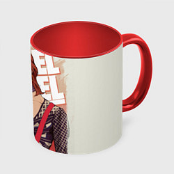 Кружка 3D David Bowie Rebel Rebel, цвет: 3D-белый + красный