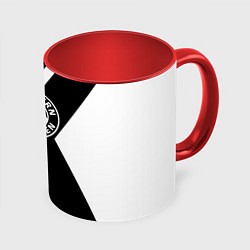 Кружка 3D Бавария Мюнхен полосы, цвет: 3D-белый + красный