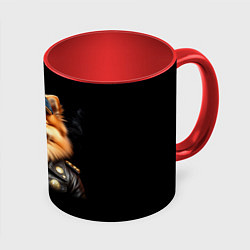 Кружка цветная Гламурный чау-чау