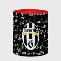 Кружка 3D Ювентус физика символы, цвет: 3D-белый + красный — фото 2