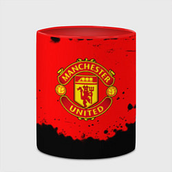 Кружка 3D Манчестер Юнайтед краски брызги, цвет: 3D-белый + красный — фото 2