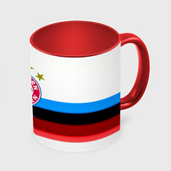 Кружка 3D Бавария Мюнхен геометрия спорт, цвет: 3D-белый + красный