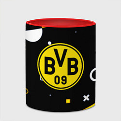 Кружка 3D Borussia геометрия текстура, цвет: 3D-белый + красный — фото 2