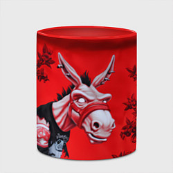 Кружка 3D Конь панк, цвет: 3D-белый + красный — фото 2
