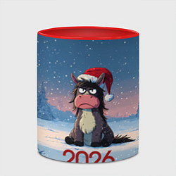 Кружка 3D Строгай лошадь, цвет: 3D-белый + красный — фото 2