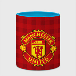 Кружка 3D Manchester United, цвет: 3D-белый + небесно-голубой — фото 2