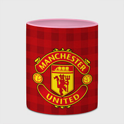 Кружка 3D Manchester United, цвет: 3D-белый + розовый — фото 2