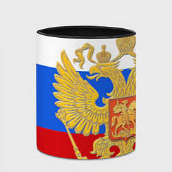 Кружка 3D Герб России: триколор, цвет: 3D-белый + черный — фото 2