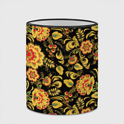 Кружка 3D Хохлома, цвет: 3D-черный кант — фото 2