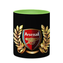 Кружка 3D Arsenal, цвет: 3D-белый + светло-зеленый — фото 2