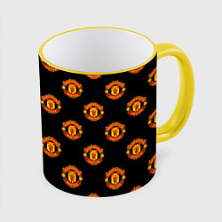 Кружка 3D Manchester United Pattern, цвет: 3D-желтый кант