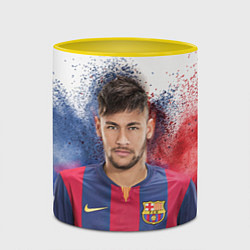 Кружка 3D Neymar FCB, цвет: 3D-белый + желтый — фото 2