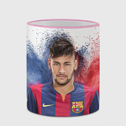 Кружка 3D Neymar FCB, цвет: 3D-розовый кант — фото 2