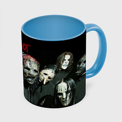 Кружка 3D Slipknot, цвет: 3D-белый + небесно-голубой