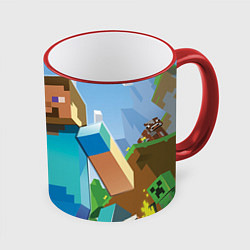Кружка 3D Minecraft World, цвет: 3D-красный кант