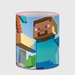 Кружка 3D Minecraft World, цвет: 3D-розовый кант — фото 2