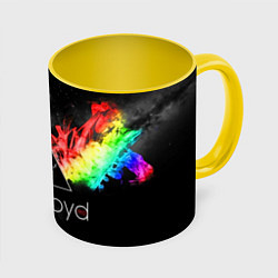Кружка 3D Pink Floyd, цвет: 3D-белый + желтый
