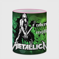 Кружка 3D Metallica: Robert Trujillo, цвет: 3D-розовый кант — фото 2