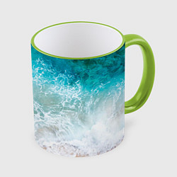 Кружка 3D Берег, цвет: 3D-светло-зеленый кант