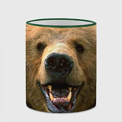 Кружка 3D Взгляд медведя, цвет: 3D-зеленый кант — фото 2