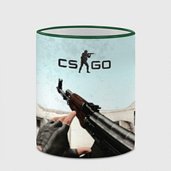 Кружка 3D Counter-Strike: De Dust, цвет: 3D-зеленый кант — фото 2
