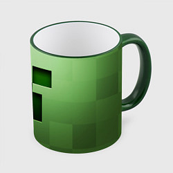 Кружка 3D Creeper Face цвета 3D-зеленый кант — фото 1