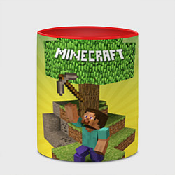 Кружка 3D Minecraft Tree, цвет: 3D-белый + красный — фото 2