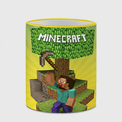 Кружка 3D Minecraft Tree, цвет: 3D-желтый кант — фото 2