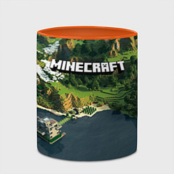 Кружка 3D Minecraft Location, цвет: 3D-белый + оранжевый — фото 2