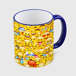 Кружка 3D Emoji, цвет: 3D-синий кант