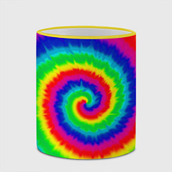 Кружка 3D Tie dye, цвет: 3D-желтый кант — фото 2