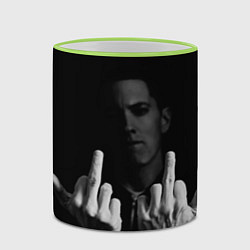 Кружка 3D Eminem Fuck, цвет: 3D-светло-зеленый кант — фото 2