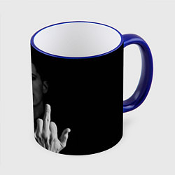 Кружка 3D Eminem Fuck, цвет: 3D-синий кант