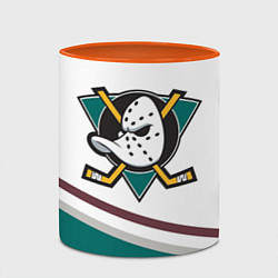 Кружка 3D Anaheim Ducks Selanne, цвет: 3D-белый + оранжевый — фото 2